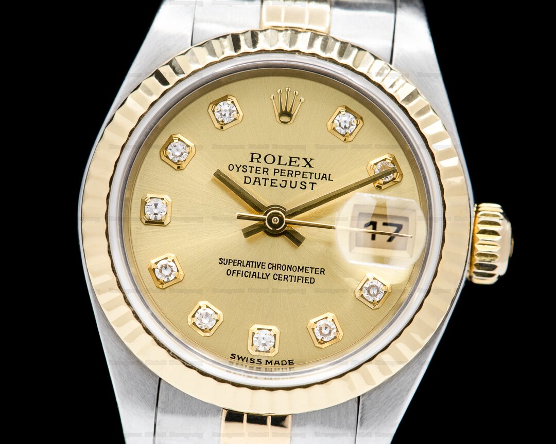 Rolex Lady Datejust 18k / SS Champagne Dial 26mm Ref. 79173