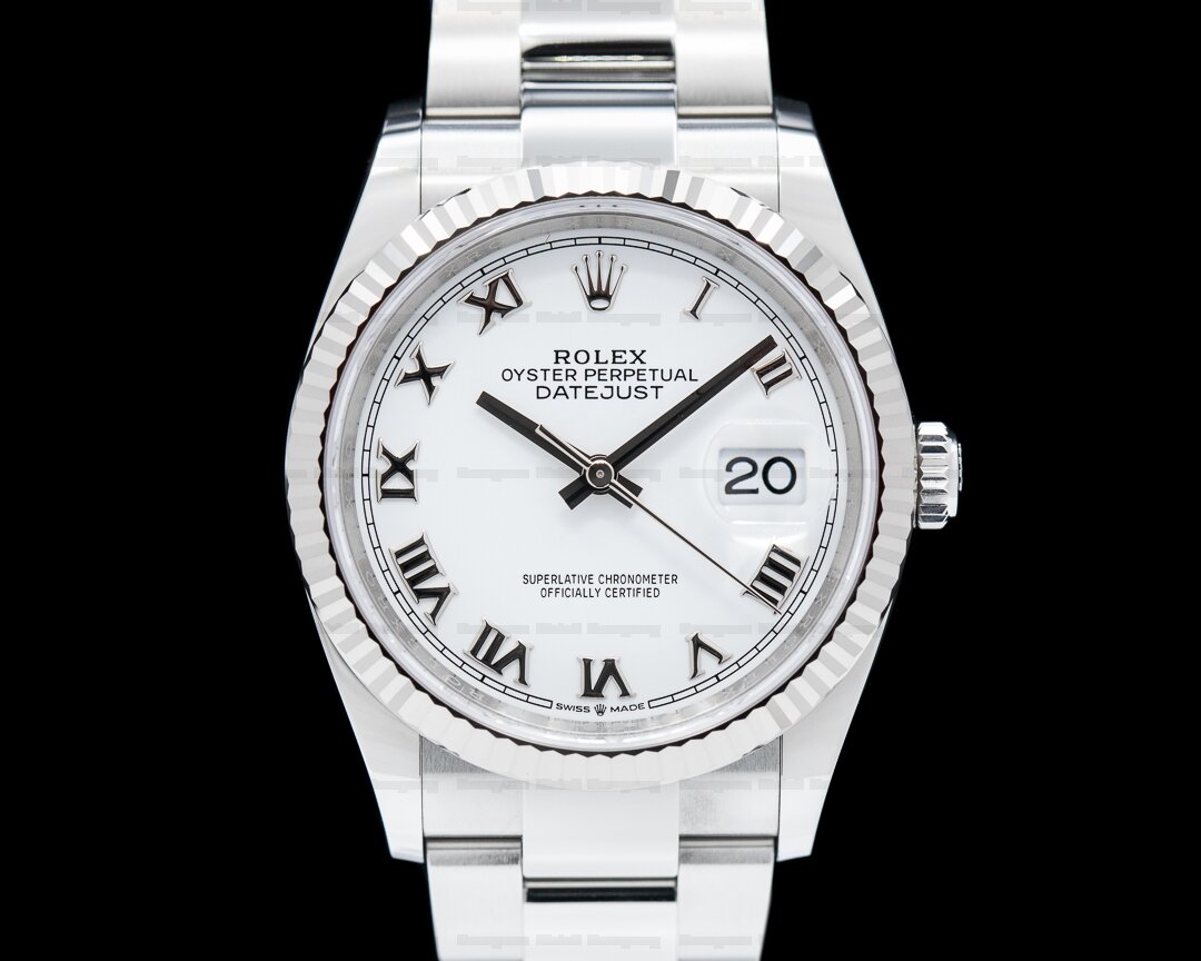 Rolex Datejust White Roman Dial / Oyster Ref. 126234