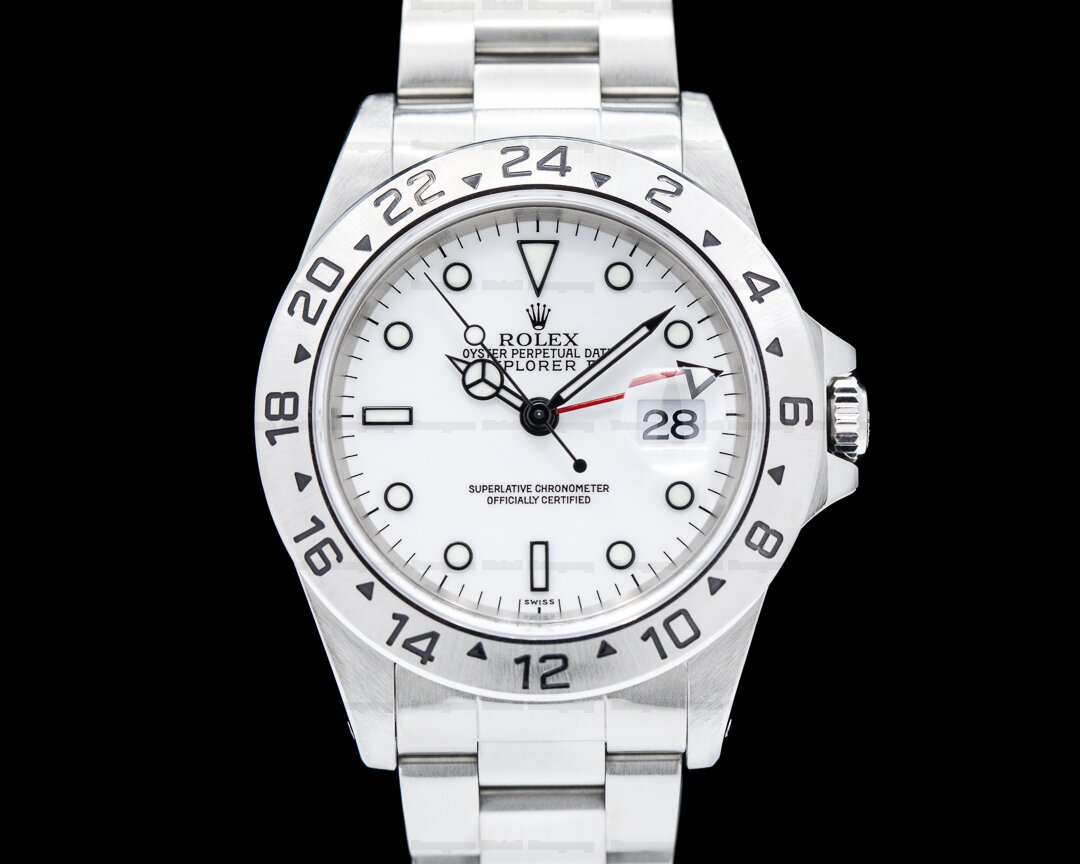 Rolex Explorer II SS White Dial 16570 Swiss Only Ref. 16570