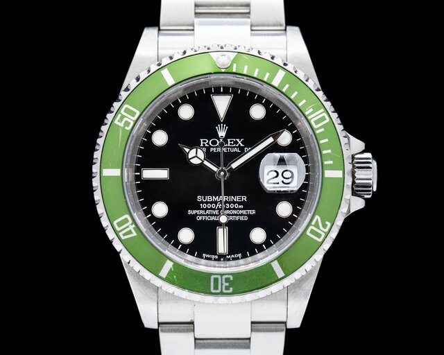 Rolex Submariner Kermit Green Ceramic Bezel Mens Watch 126610LV Box Card