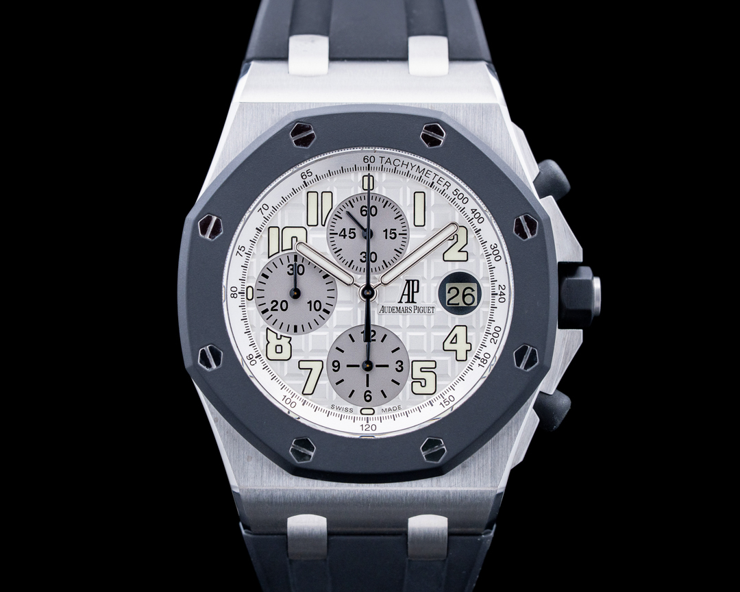 Audemars Piguet 25940SK Royal Oak Offshore Chronograph SS White Dial ...