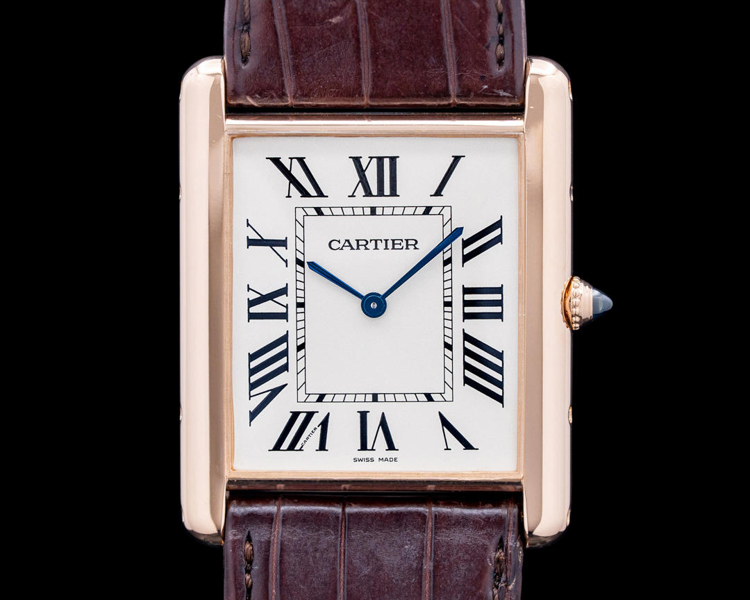 Cartier Tank Louis Cartier XL 18K Rose Gold Silver Dial W1560017 for ...