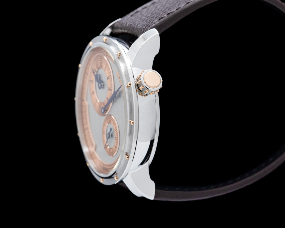 Louis Erard Le Regulateur X Vianney Halter II SS Silver / Salmon