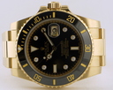Rolex Rolex Submariner YG/YG Black Dial Ref. 116618N