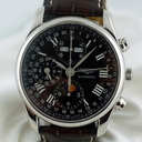 Longines Master Complications Chronograph SS/Strap Black Dial Ref. L2.673.4.51.3