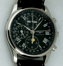 Longines Master Complications Chronograph SS/Strap Black Dial Ref. L2.673.4.51.3