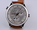Jaeger LeCoultre Master Geographic Silver Dial SS 38MM Ref. 142.8.92