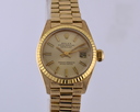 Rolex Ladies Oyster Perpetual Date President 18K YG/YG Champagne Stick 26MM Ref. 69178