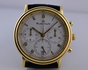 Blancpain Villeret Chronograph 18K Yellow Gold White Roman Dial 34MM Ref. 1185-1418-55