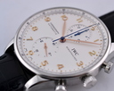 IWC Portuguese Chronograph SS White Dial / Gold Numerals 40MM Ref. IW371401