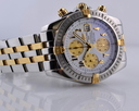Breitling Chronomat Evolution 18K Yellow Gold / SS White Dial Arabic 44MM Ref. B13356 