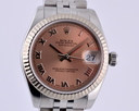 Rolex Midsize Datejust Pink / Salmon Roman Dial D Series (2006) 31MM Ref. 17827