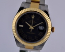 Rolex Datejust II 18K Yellow Gold / SS Black Roman UNWORN Ref. 116333