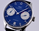 IWC Portuguese 7 Day Laureus Edition Limited Blue Dial SS Ref. IW500112
