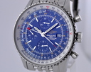 Breitling Navitimer World Chronograph GMT SS Blue Dial Ref. A24322
