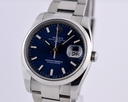 Rolex Oyster Perpetual Date Blue Dial SS Ref. 115200