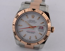 Rolex Datejust Turn-O-Graph SS / 18K RG White Dial Ref. 116261