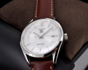 TAG Heuer Carrera Silver Dial SS / Leather Ref. wv211a.fc6203