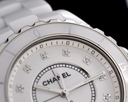 Chanel J12 White Ceramic / Diamonds Automatic 38MM Ref. H1629