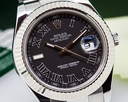 Rolex Datejust II Black Roman Dial SS Ref. 116334
