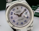 Rolex Datejust II Silver Dial Blue Arabic SS Ref. 116334
