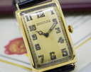 Patek Philippe Vintage Gondolo Tarnished 18K Yellow Circa 1924 RARE Ref. Rectangular Shape No. 10