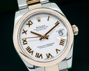 Rolex Ladies Midsize Rolex Datejust White Roman SS / 18k Ref. 178241