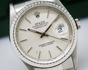 Rolex Datejust Silver Tapestry Dial SS Jubilee Ref. 16220
