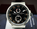 Ulysse Nardin Marine Chronometer Manufacture Black Dial SS Ref. 1183-122-42