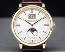A. Lange and Sohne Saxonia Moon Phase Automatik 18K Rose Gold / Silver Dial UNWORN Ref. 384.032