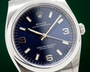 Rolex Oyster Perpetual Blue Dial SS Ref. 114200