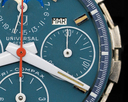Universal Geneve Vintage Exotic Turquoise Dial Tri Compax SS NEW OLD STOCK Ref. 881101/04