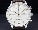 IWC Portuguese Chronograph SS Silver Dial / Gold Numerals Ref. IW3714-001