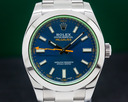 Rolex Milgauss Blue Dial Green Crystal UNWORN Ref. 116400GV