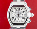 Cartier Roadster Chronograph Silver Dial SS / SS Ref. W62019X6