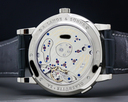 A. Lange and Sohne Grand Lange 1 18K White Gold Silver Dial / Blue Hands LIMITED Ref. 115.046