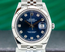 Rolex Datejust 41 Blue Dial DIAMONDS Ref. 126334