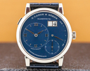 A. Lange and Sohne Lange 1 Blue Dial NEW MODEL 18k White Gold DISCONTINUED Ref. 191.028