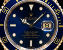 Rolex Rolex Submariner Blue Dial 18K Yellow Gold UNPOLISHED Ref. 16618