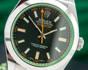 Rolex Milgauss SS Black Dial Green Crystal UNWORN Ref. 116400V