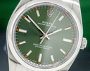 Rolex Oyster Perpetual Olive Green Dial SS Ref. 114200