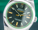 Rolex Milgauss SS Black Dial Green Crystal UNWORN & STICKERED Ref. 116400V