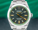 Rolex Milgauss SS Black Dial Green Crystal Ref. 116400V