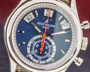 Patek Philippe Annual Calendar Chronograph White Gold Blue Dial Ref. 5960/01G-001