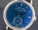 A. Lange and Sohne Saxonia BLUE DIAL Automatik 18K White Gold NOVELTY Ref. 380.026