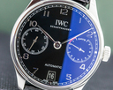 IWC Portuguese 7 Day Automatic SS Black Dial Silver Numerals Ref. IW500703