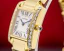 Cartier Ladies Tank Francaise 18K Yellow Gold / Diamond Bezel Ref. WE1001R8