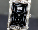 A. Lange and Sohne Cabaret 18k White Gold Bracelet Black Dial BAGUETTE BEZEL RARE Ref. 808.035