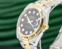Rolex Datejust Black Dial with Diamonds 18K/SS Oyster Ref. 116233