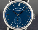 A. Lange and Sohne Saxonia 219.028 Manual Wind 18K White Gold Blue Dial 35MM Ref. 219.028